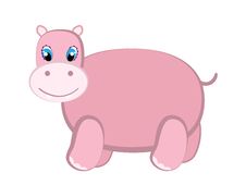 Cute Hippo Royalty Free Stock Images