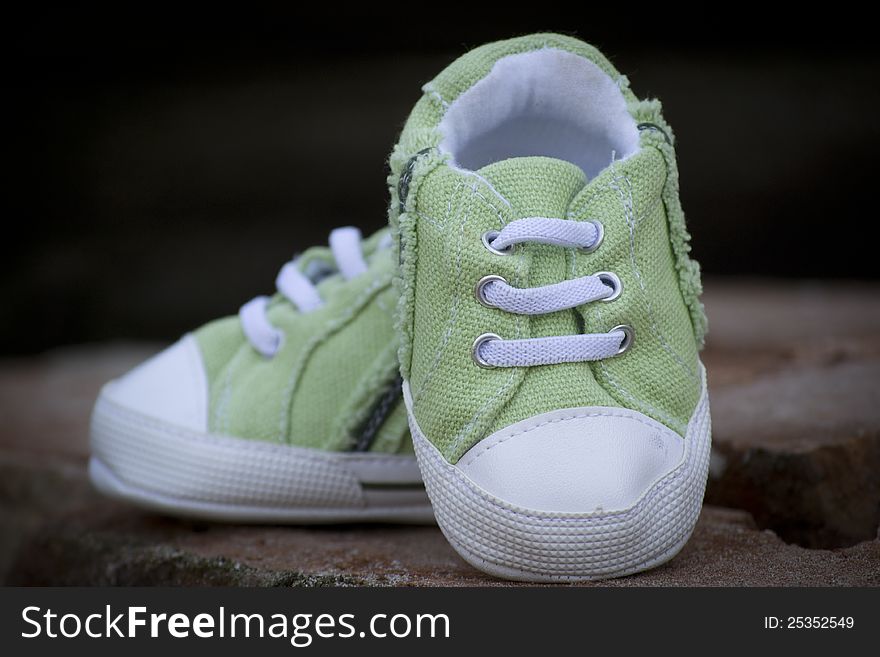 Green Baby Sneaker Shoe