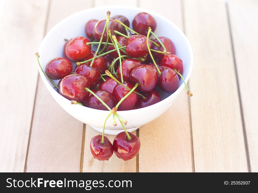 Fresh cherry-washed healthy fruit