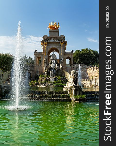 Fountain of Parc de la Ciutadella, in Barcelona, Spain