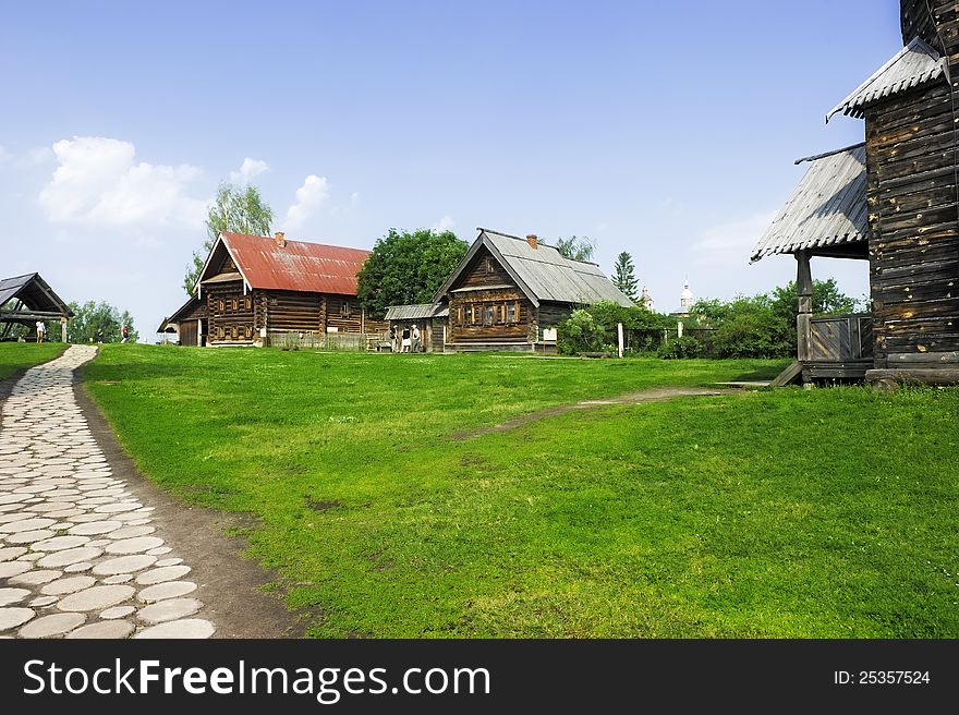 Rural landscape of central Russia. Russian village. Rural landscape of central Russia. Russian village.