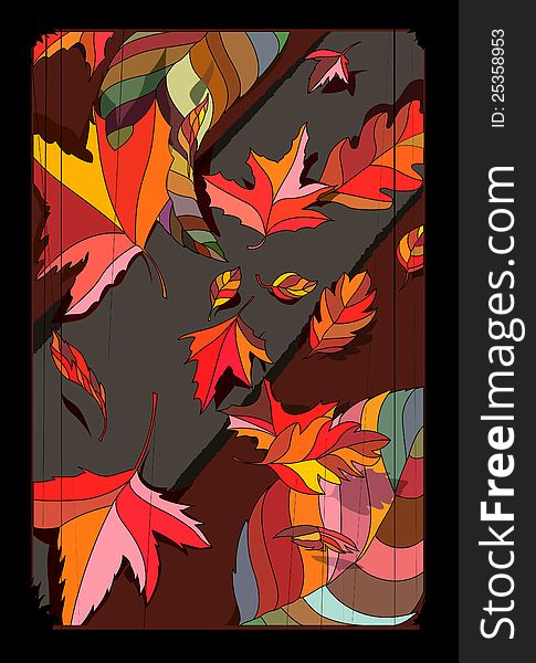 Vector illustration of autumn leaves. Vector illustration of autumn leaves