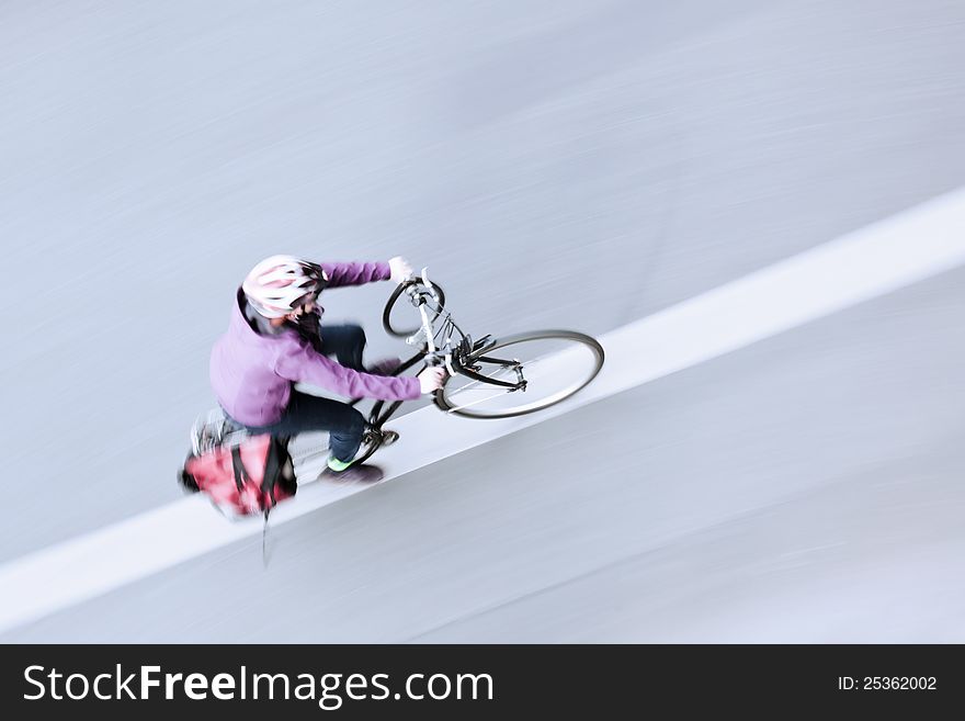 Cyclist Seen From Above