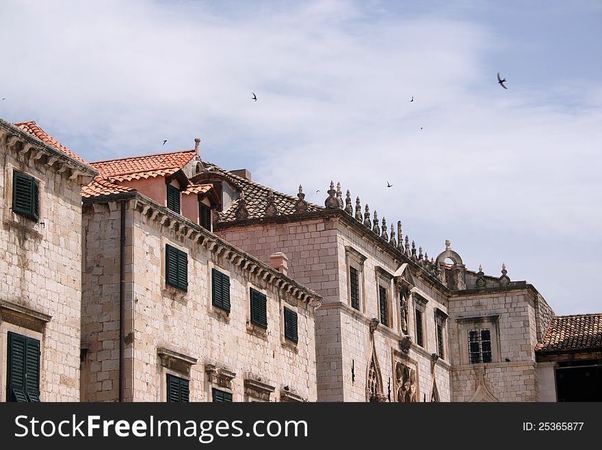 Dubrovnik in Croatia at the dalmatian coast. Dubrovnik in Croatia at the dalmatian coast