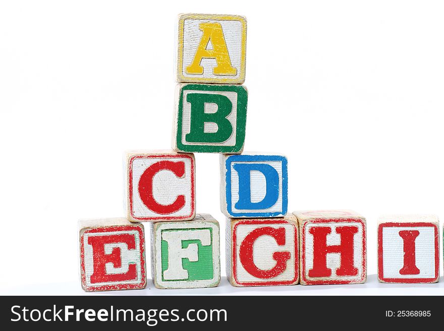 Colored Wooden children's building blocks. Colored Wooden children's building blocks