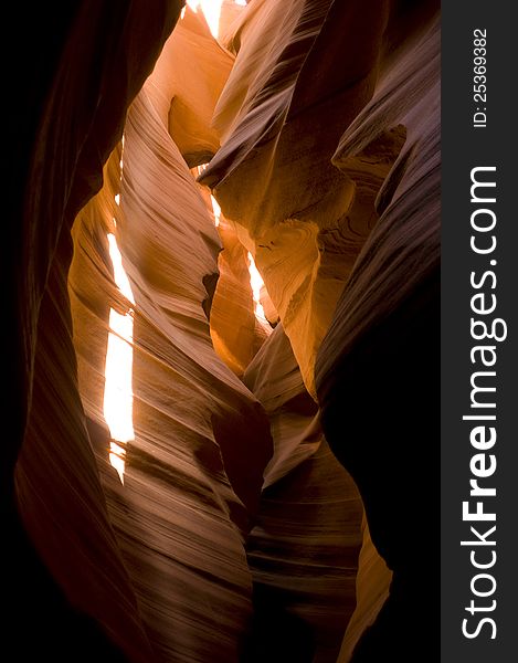 Sunlight Antelope Slot Canyon Desert Geology