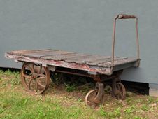 Old Railway Baggage Cart Royalty Free Stock Photos Old Railway Baggage Cart Royalty Free Stock Photos