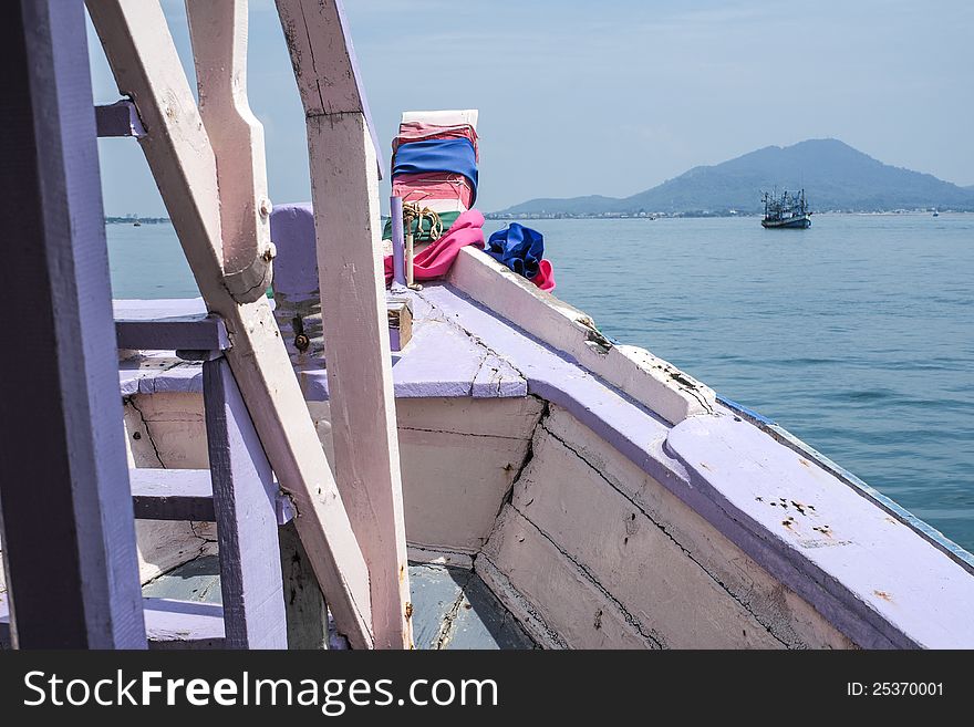 Little boat for Samet island in the gulf of thailand