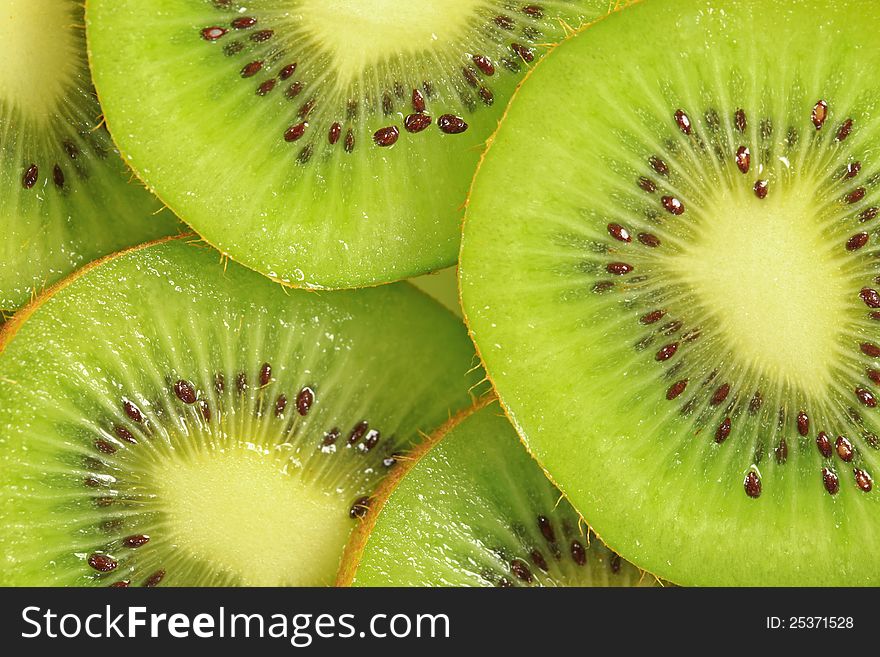 Beautiful green kiwi for healthful