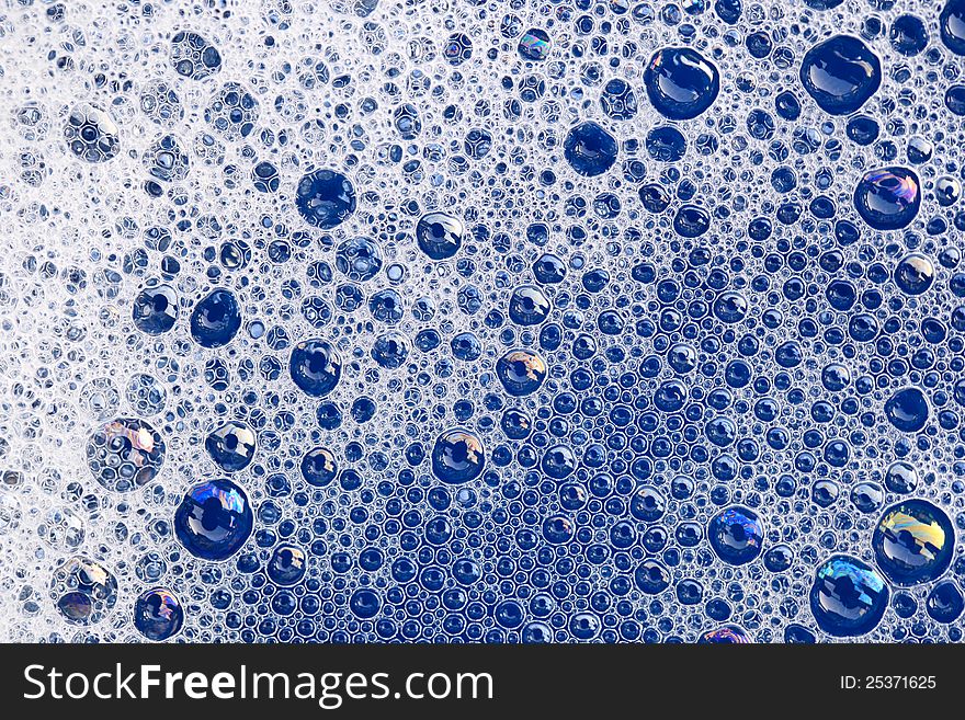 Soapsuds background with air bubbles