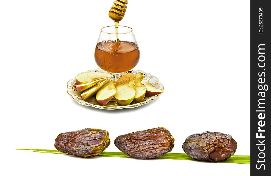 Honey and apple are symbols of Jewish New Year (Rosh hashanah). Honey and apple are symbols of Jewish New Year (Rosh hashanah)
