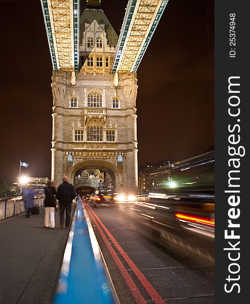 London Cabs On Tower Bridge