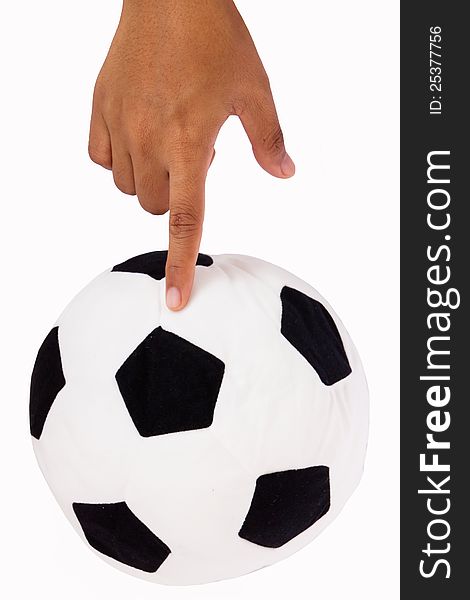 Soccer Ball on Finger.