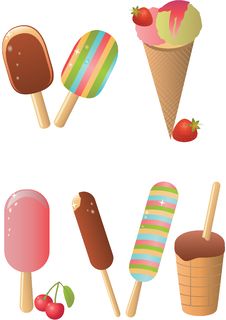 Ice Cream Set Royalty Free Stock Images Ice Cream Set Royalty Free Stock Images