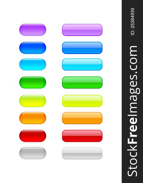 Colored Blank Buttons