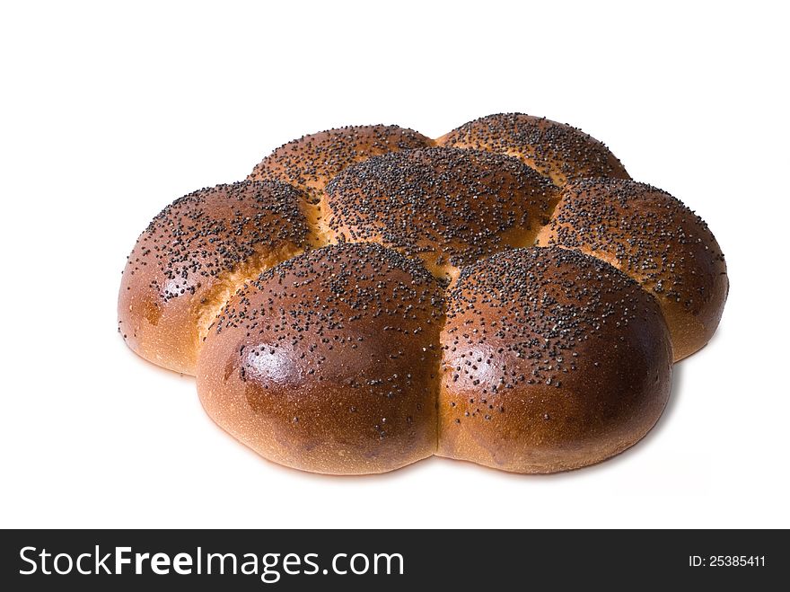 Fresh baked bread on white background. Fresh baked bread on white background