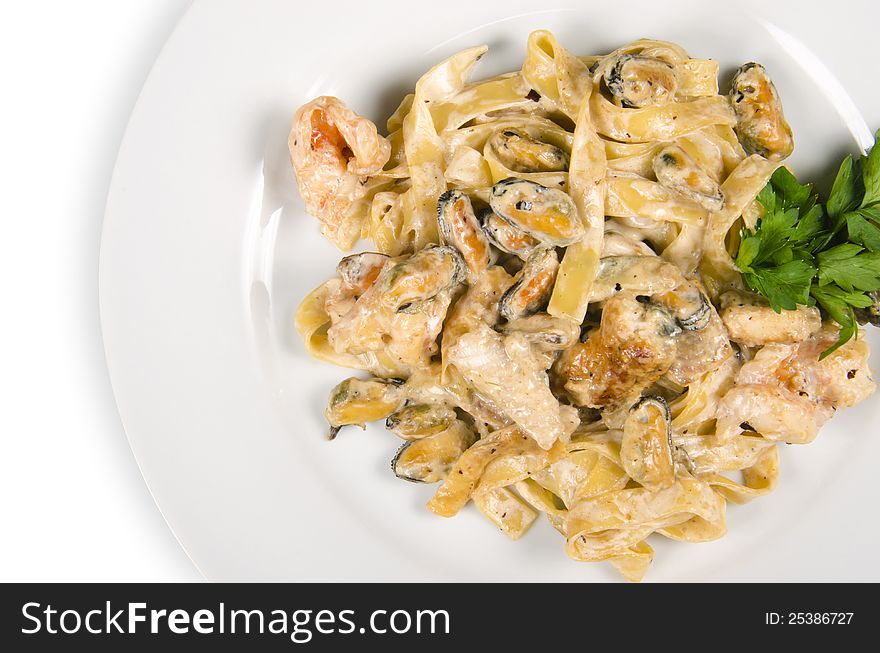 Pasta with seafood