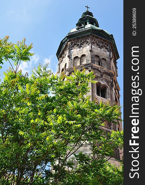 The famous cathedral in Naumburg in gothic and romance style. The famous cathedral in Naumburg in gothic and romance style