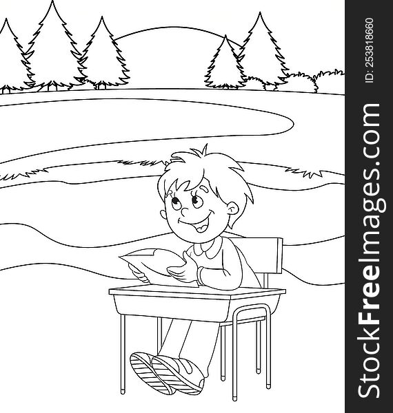 This is a worksheet outline illustration page to color for kids to enhance coloring skills,  high resolution jpeg image