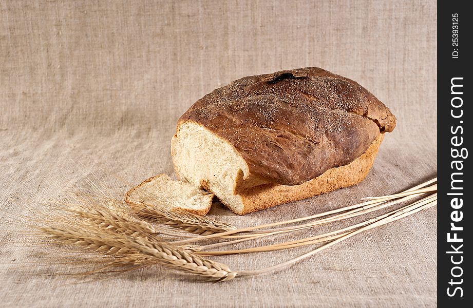 Wheat Bread On Canvas