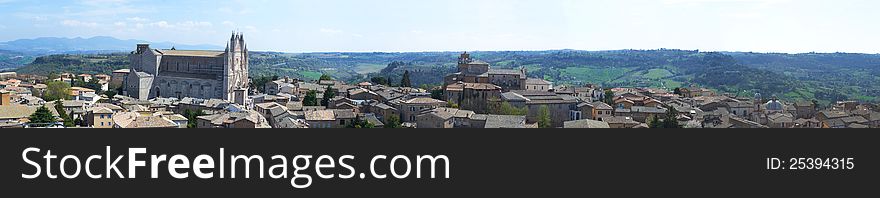 Orvieto, Umbria, Italy town landscape with its duomo. Orvieto, Umbria, Italy town landscape with its duomo