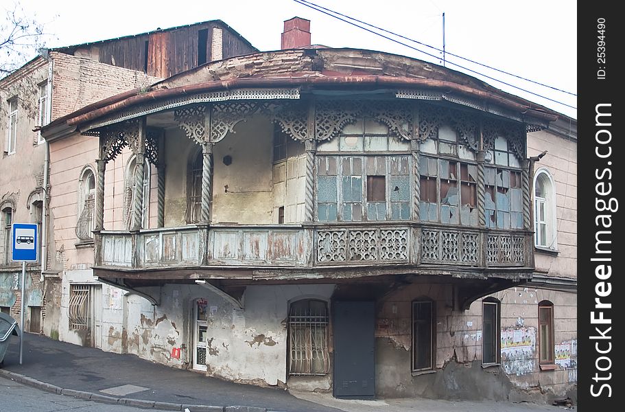 The house in  the old town.Tbilisi, Georgia.