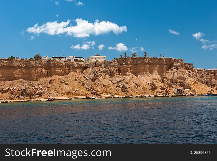Country house on the rocky coast of the Red Sea. Country house on the rocky coast of the Red Sea