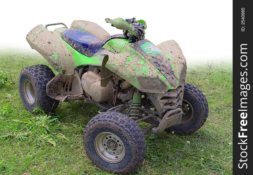 Buggy all in mud after off-road competition