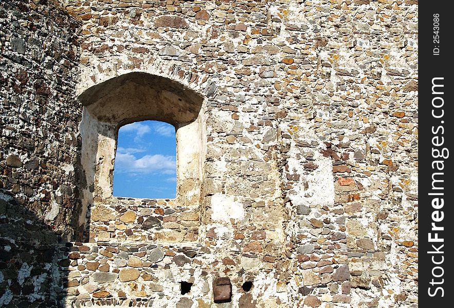 Old wall with a window