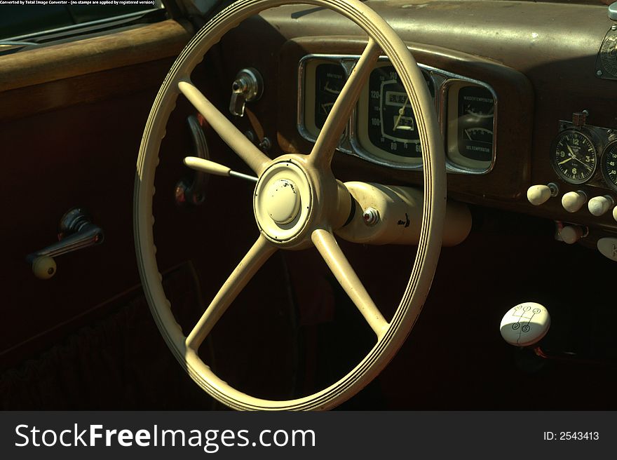 Dashboard of vintage german sportscar