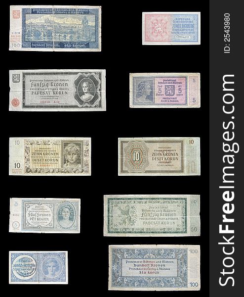 These money were used in Protektorat Bï¿½hmen und Mï¿½hren. These money were used in Protektorat Bï¿½hmen und Mï¿½hren
