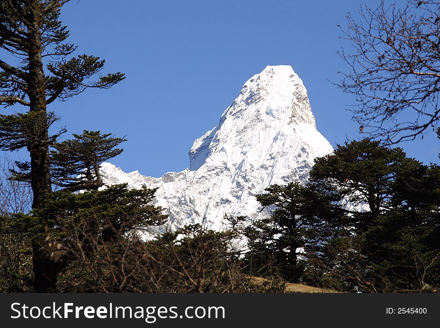 Top of the Word – the Himalaya summit Ama Dablam, Nepal. Top of the Word – the Himalaya summit Ama Dablam, Nepal.