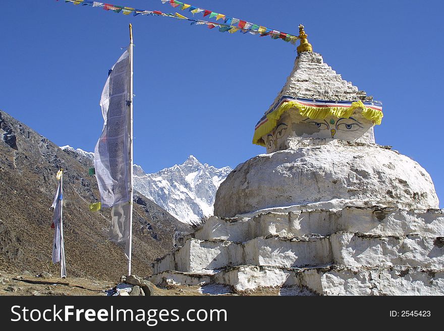 Himalaya Stupa from Nepal - Asia - Khumbutal. Himalaya Stupa from Nepal - Asia - Khumbutal