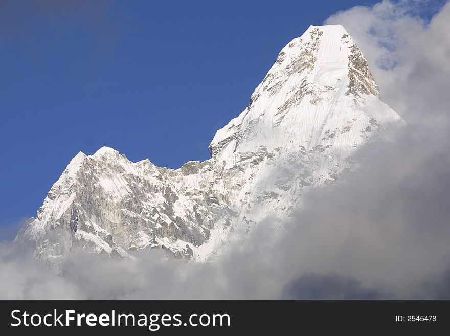 Top of the Word â€“ the Himalaya summit Ama Dablam, Nepal. Top of the Word â€“ the Himalaya summit Ama Dablam, Nepal.