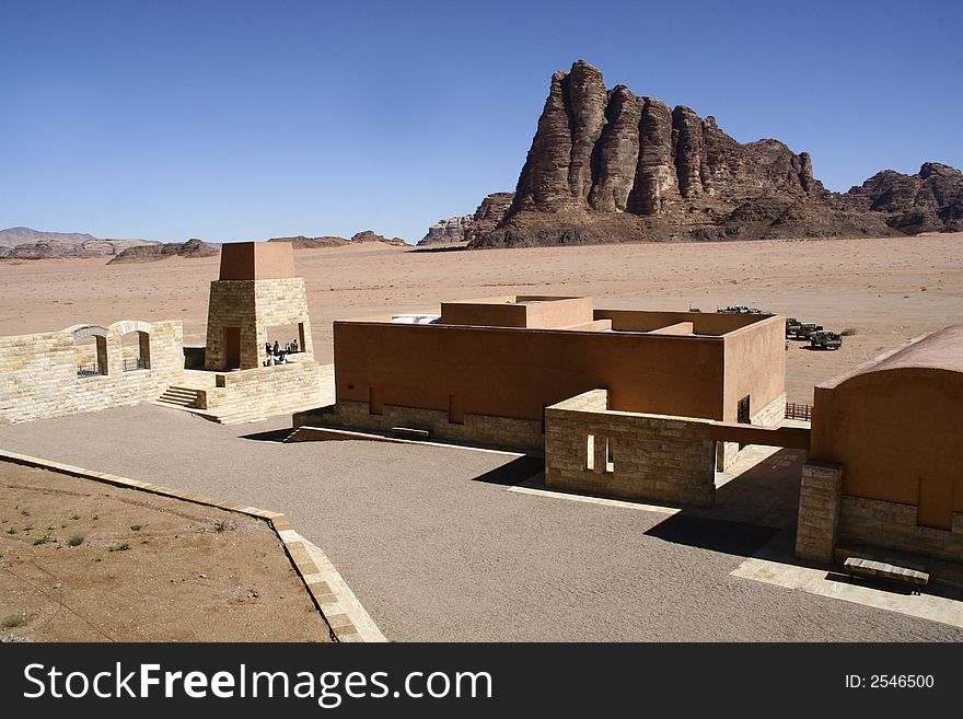 Wadi rum desert with mountain on the background. Wadi rum desert with mountain on the background