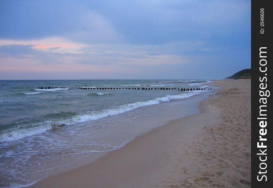 Summer evening on the coast of the Baltic sea. Summer evening on the coast of the Baltic sea