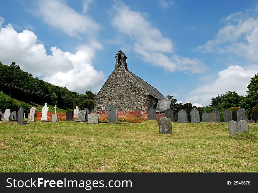 A view of Llanymawddy churchyard in Snowdonia, Mid Wales. A view of Llanymawddy churchyard in Snowdonia, Mid Wales.