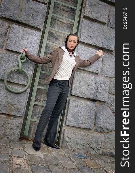 Teenage girl posing outdoor