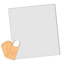 Mans Hand Holding Paper Stock Image