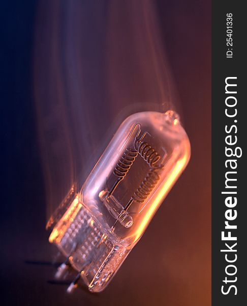 Halogen light bulb isolated on transparent background