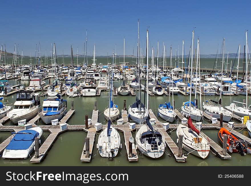 Yachts in San Francisco marina
