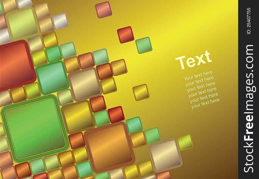 vector Abstract background of colored squares