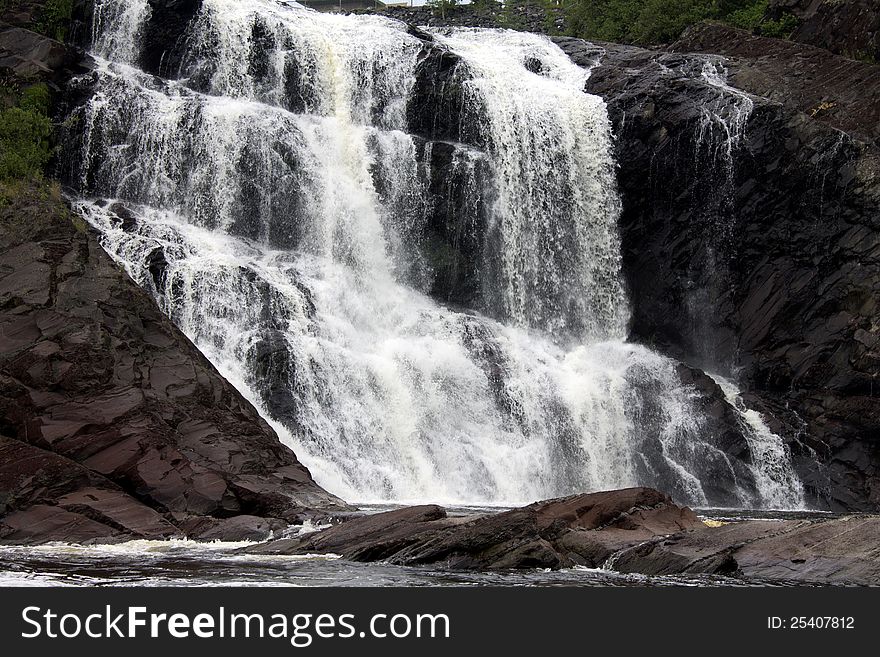 The waterfalls of the riviere chaudiere, located near quebec city
