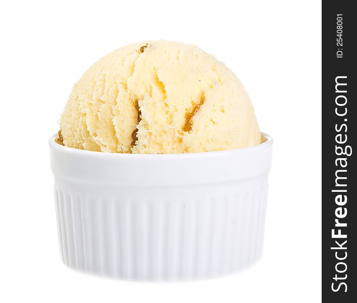 Ice cream isolated on white background