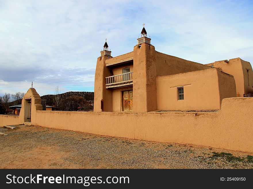 Spanish colonial church at Trampas New Mexico built 1776. Spanish colonial church at Trampas New Mexico built 1776