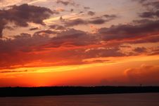 Sunset At The Lake Royalty Free Stock Photos Sunset At The Lake Royalty Free Stock Photos
