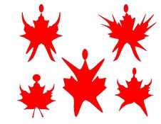 Canadian Maple Leaf Dancing Or Exercising Royalty Free Stock Photos