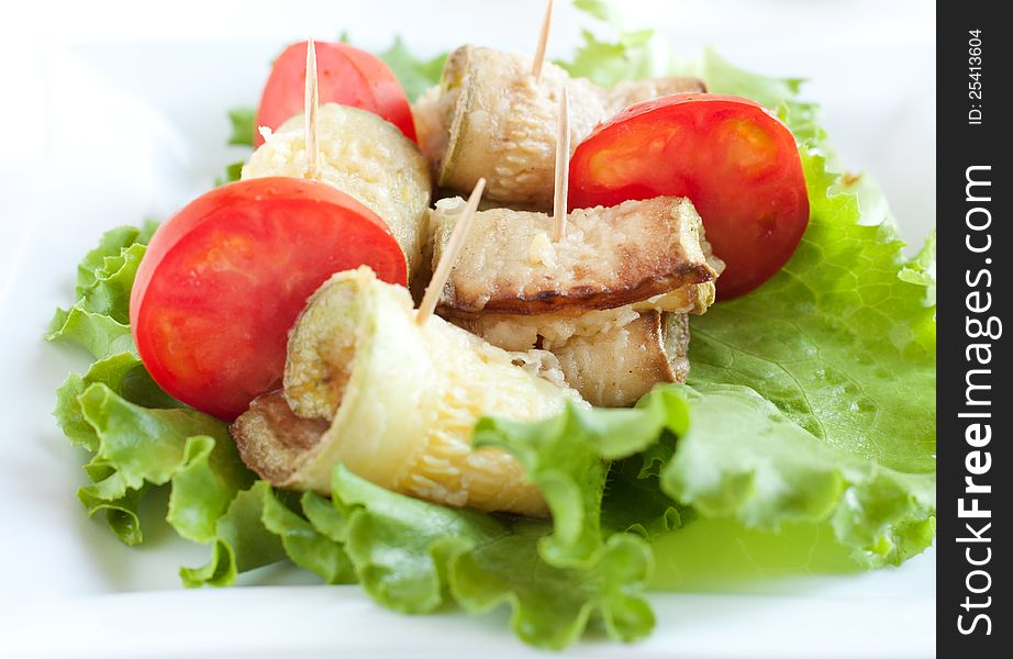 Fried Zucchini With Fresh Tomatoes