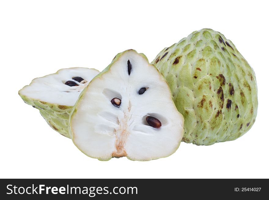 Fresh custard apple isolated on white background