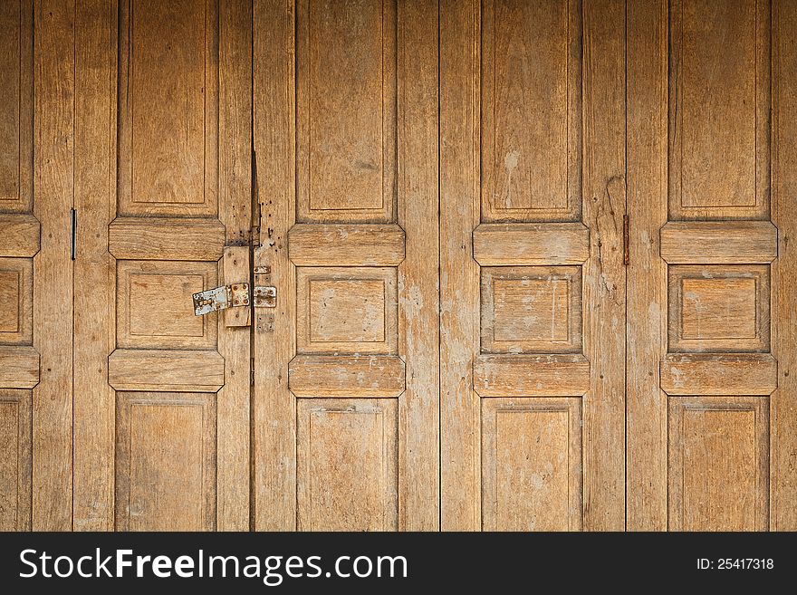 Old Wooden Door Front View